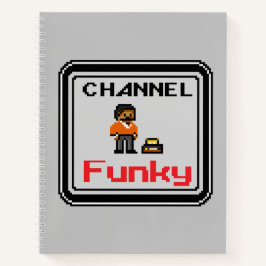 Channel Funky Pixel Art Spiral Notebook Notizbuch