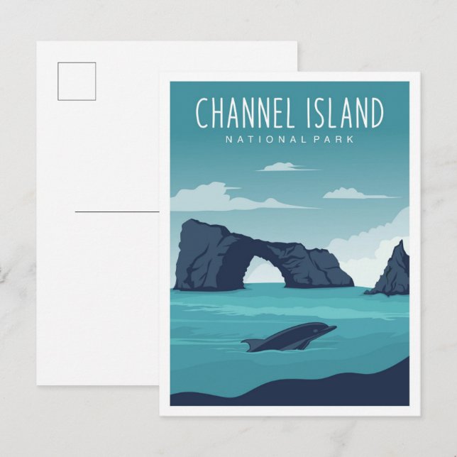 Channel Island National Park California Postkarte (Vorne/Hinten)