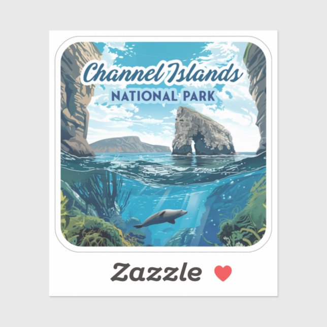 Channel Islands National Park California Aufkleber (Blatt)