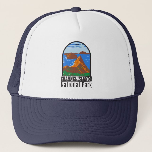 Channel Islands National Park California Vintag Truckerkappe (Vorderseite)