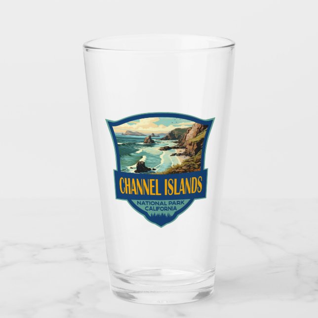Channel Islands National Park Illustration Travel Glas (Vorderseite)