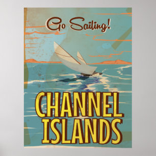 Channel Islands Vintage Reiseplakat Poster