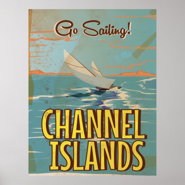 Channel Islands Vintage Reiseplakat Poster (Vorne)