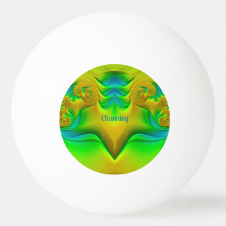 CHANNING ~ Ping-Pong-Ball, Grün Blau Gelb ~ Tischtennisball