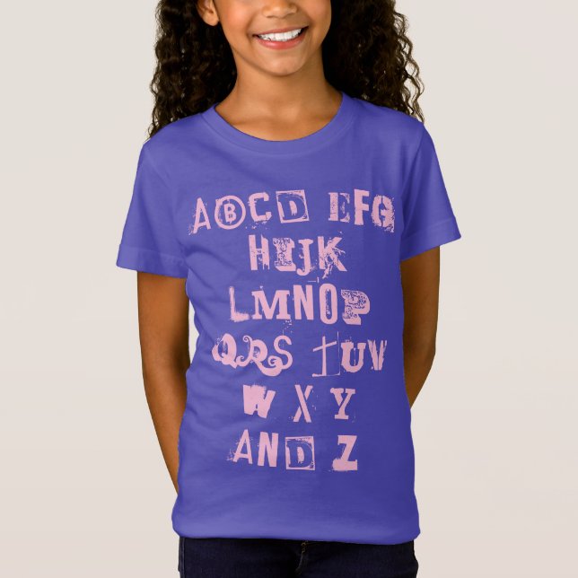 Chanson Alphabet (Lettres Perdues) T-shirt Girls (Devant)