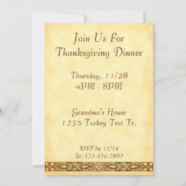 Chanson d'automne Thanksgiving Poem Invitations pe