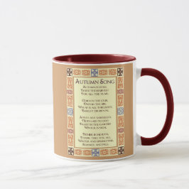Chanson d'automne Thanksgiving Poem Mug
