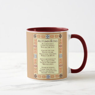 Chanson d'automne Thanksgiving Poem Mug