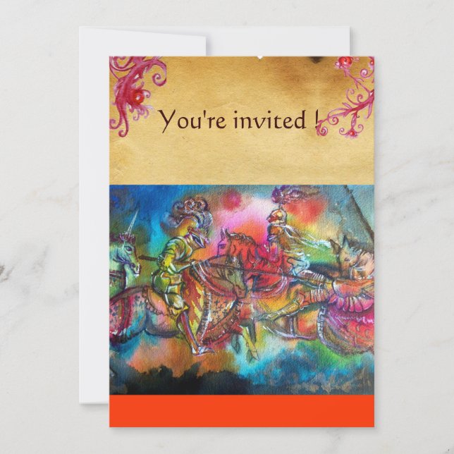 CHANSON DE ROLAND / BEKÄMPFUNG VON ÜBERNACHTUNGEN  EINLADUNG (Vorderseite)