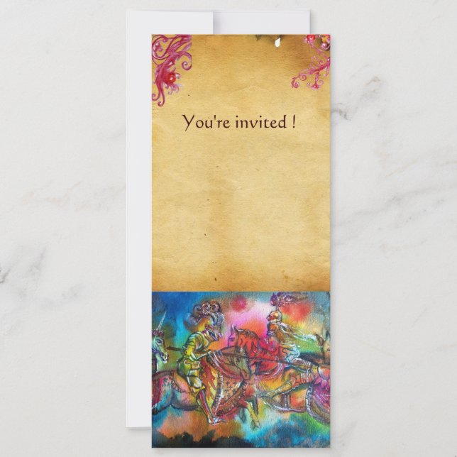 CHANSON DE ROLAND / BEKÄMPFUNG VON ÜBERNACHTUNGEN  EINLADUNG (Vorderseite)