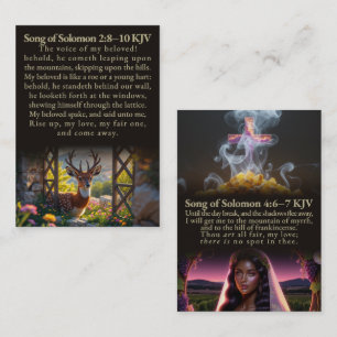 Chanson de Salomon 2:8-10 et 4:6-7 Boîte de carte 
