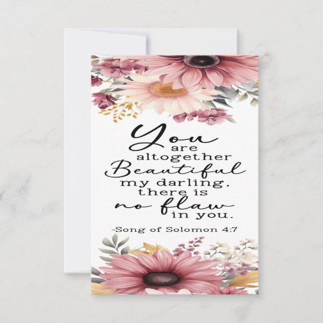 Chanson De Salomon 4:7 Carte De Promotion (Devant)