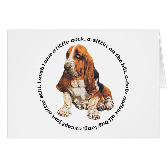 Chansonnette de Basset Hound (Devant horizontal)