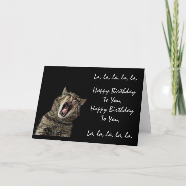 Chant de chats Bonne Carte de voeux d'anniversaire (Devant)