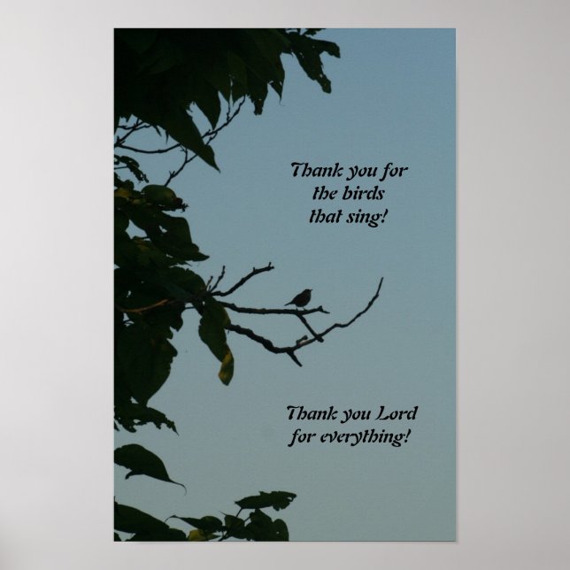 Chant d'oiseau, merci Seigneur! poster (Devant)