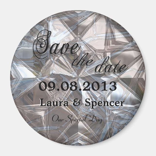 Chanteleah Dazzle Save the Date Magnet (Devant)