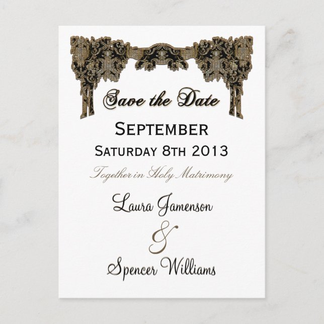 Chanteleah White Wedding Erinnerung Postkarte (Vorderseite)