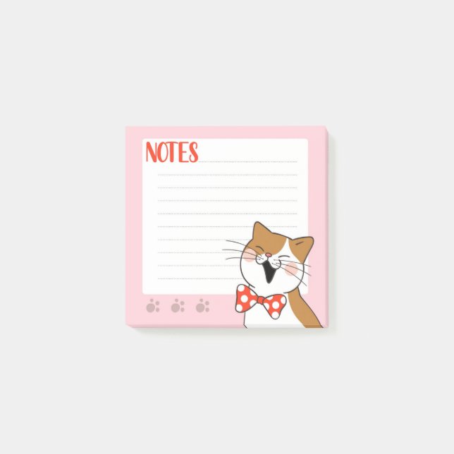 Chanter des notes post-it chats (Devant)