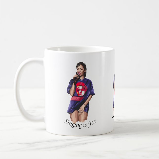 Chanter est une tasse de café gratuite (Gauche)