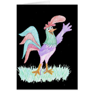 Chanteur Rooster sur Black par Wendy C. Allen