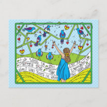 Chantez Comme Les Oiseaux Chanter_ Carte Postale