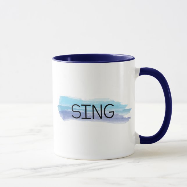 CHANTEZ LA TASSE d'AQUARELLE pour des PROFESSEURS (Droite)