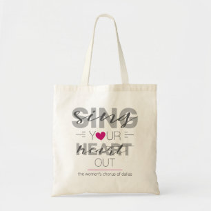 Chantez rose Votre Coeur Sac fourre-tout