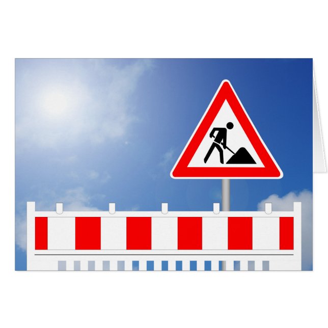 Chantier, fermeture de chantier et tableau de chan (Devant horizontal)