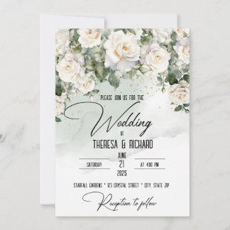 Chantilly Lace Rose Faire-part de mariage