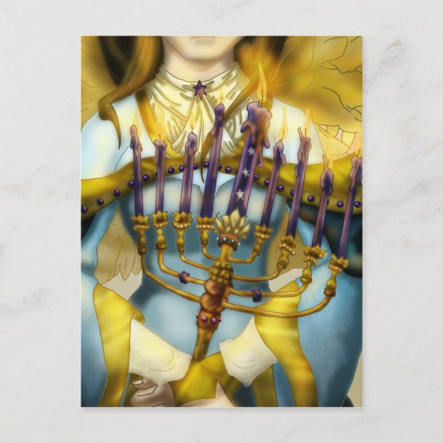 Chanukah Angel Postkarte (Vorderseite)