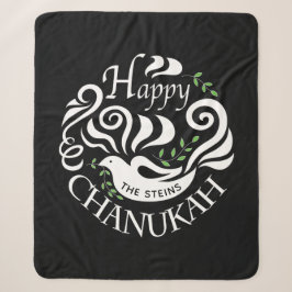 Chanukah Blackboard Sherpa Blanket/Mittel Sherpadecke