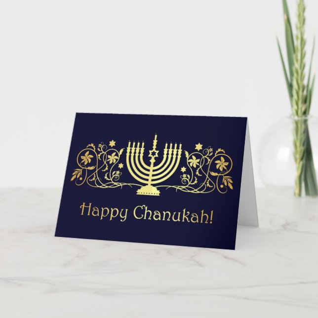 Chanukah Blessings Feiertagskarte (Vorderseite)