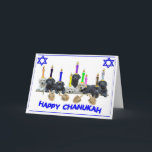 Chanukah Card Feiertagskarte<br><div class="desc">Die Ehrentribüne,  Design von Julie Hansen.  Fügen Sie Ihren eigenen Text hinzu</div>