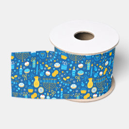 Chanukah Celebrating Gelt Jewish Stars Snowflakes Ripsband