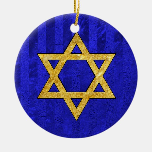 Chanukah Chanukka חֲנֻכָּה Keramikornament (Vorne)