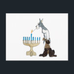 chanukah (Chanukka) Karte<br><div class="desc">chanukah (Chanukka) Karte Schnauzer s, der das menorah beleuchtet</div>