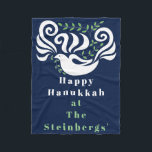 Chanukah Dove Stencil Fleece Blanket<br><div class="desc">Personalisieren Sie "Chanukah Dove Stencil" Fleece Blanket/Small Personalize, indem Sie Text löschen und Ihre eigene Nachricht hinzufügen. Wählen Sie Ihren bevorzugten Schriftart Stil, Größe und Farbe. Die Hintergrundfarbe kann geändert werden. Design kann auch zu Deckengrößen, mittel und groß, hinzugefügt werden. Größe: Fleece Blanket, 30"x40" Es ist schwer, sich selbst zu...</div>