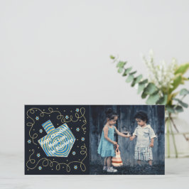 Chanukah Dreidel Pinwheel Feiertagskarte