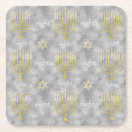 Chanukah Elegant Menorahs Rechteckiger Pappuntersetzer