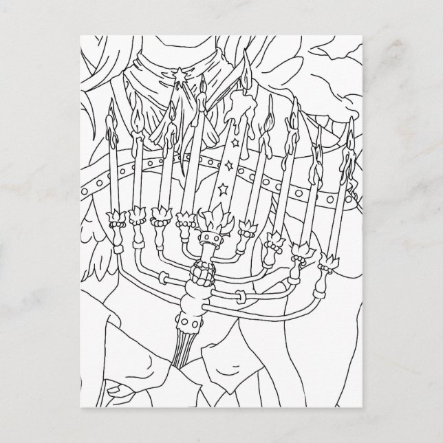 Chanukah Engel Postkarte (Vorderseite)
