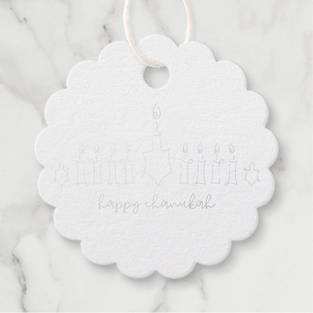 Chanukah Foil Favor Tags (Vorderseite)