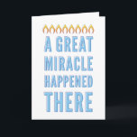 Chanukah Grußkarte Feiertagskarte<br><div class="desc">Eine wunderschöne,  einfache,  Retro-moderne Chanukah-Karte für jeden Empfänger mit anpassbarem Text im Inneren.</div>