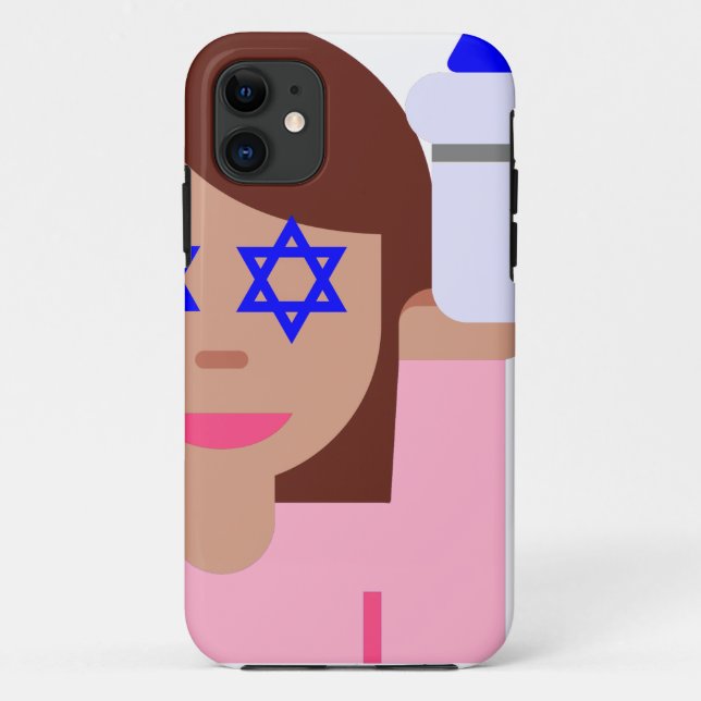 Chanukah Haar gedreht Emoji Case-Mate iPhone Hülle (Rückseite)