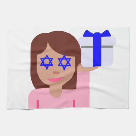 Chanukah Haar gedreht Emoji Handtuch