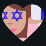 Chanukah Haar gedreht Emoji Herz-Aufkleber<br><div class="desc">hanukkah,  chanukkah, "haarflick emoji", emoji, "info girl emoji", "pink girl emoji", jewish, jew, hebrew, hannukah, kanukah, "star of david" kawaii "information emoji pastellrosa weibliches Geschenk präsentiert</div>