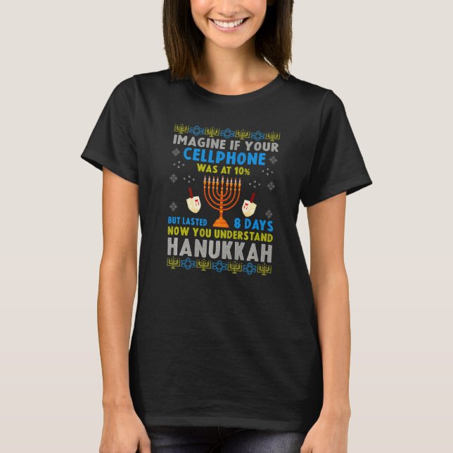 Chanukah Handy Zitat Jüdischer Prix Ugly Hanukka T-Shirt (Vorderseite)