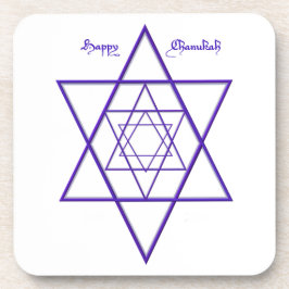Chanukah / Hanoukka Dessous de verre bleu et blanc