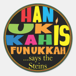 Chanukah/Hanoukka Stickers "HanukkahFunukka" Tour