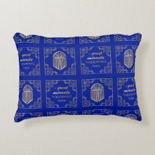 Chanukah/Hanukkah Art Deco Gold Dreidels Dekokissen