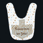 Chanukah/Hanukkah Baby Boy Bib Personalize Lätzchen<br><div class="desc">Chanukah/Hanukkah Baby Boy Bib/Personalize. Genießen Sie dieses süße, zweiseitige Hanukkah-Baby, ein Bib, gefüllt mit blauen und braunen Sternen mit einem spiralförmigen Dreiband, das für die Personalisierung bereit ist. Wählen Sie Ihren Lieblings-Schriftart Stil, Farbe, Größe und Text für Ihr Kleines. Danke, dass ihr angehalten und vorbeigekommen seid! Immer geschätzt! Happy Chanukah/Hanukkah!...</div>